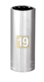 Craftsman 19 mm X 3/8 in. drive Metric 12 Point Deep Socket USA