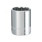 Craftsman 22 mm X 1/2 in. drive Metric 12 Point Standard Shallow Socket