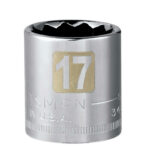 Craftsman 17 mm X 3/8 in. drive Metric 12 Point Standard Socket