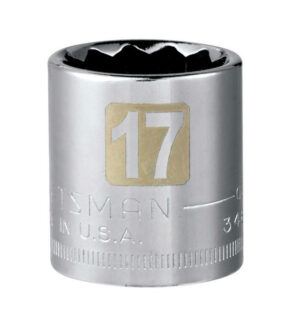 Craftsman 17 mm X 3/8 in. drive Metric 12 Point Standard Socket