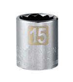 Craftsman 15 mm X 3/8 in. drive Metric 12 Point Standard Socket