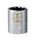 Craftsman 14 mm X 3/8 in. drive Metric 12 Point Standard Socket