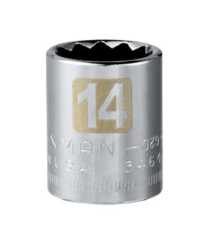 Craftsman 14 mm X 3/8 in. drive Metric 12 Point Standard Socket