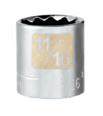 Craftsman 11/16 in. X 3/8 in. drive SAE 12 Point Standard Socket