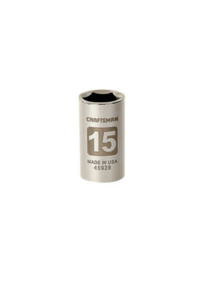 Craftsman 15 mm X 1/2 in. drive Metric 6 Point Standard Socket