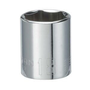 Craftsman 18 mm X 3/8 in. drive Metric 6 Point Shallow Socket