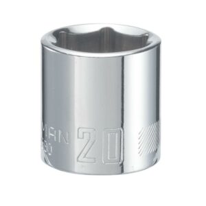 Craftsman 20 mm X 3/8 in. drive Metric 6 Point Standard Shallow Socket