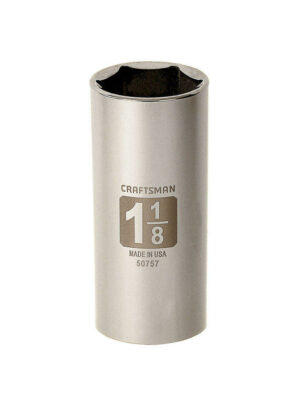 Craftsman 1-1/8 in. X 1/2 in. drive SAE 6 Point Deep Socket