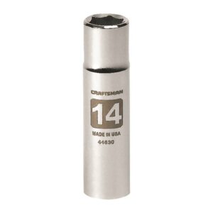 Craftsman 14 mm X 1/2 in. drive Metric 6 Point Deep Deep Socket