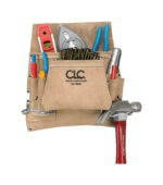 CLC 3 in. W X 12.5 in. H Suede Nail and Tool Pocket Apron 8 pocket Tan