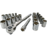 Craftsman 1/2 in. drive Metric and SAE 6 Point Socket and Ratchet Set
