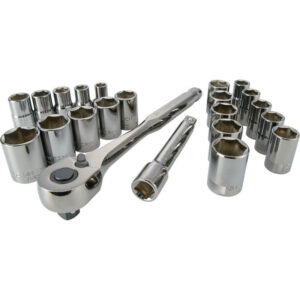 Craftsman 1/2 in. drive Metric and SAE 6 Point Socket and Ratchet Set
