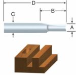 Vermont American 22025 5/8-Inch x 5/8-Inch HSS Dbl Flute Straight Router Bit