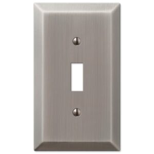 Amerelle Century Antique Nickel 1 gang Stamped Steel Toggle Wall Plate 163TAN