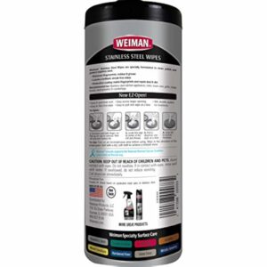 Weiman Fresh Clean Scent Stainless Steel Cleaner Wipes - Image 2