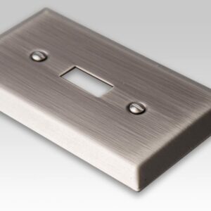 Amerelle Century Antique Nickel 1 gang Stamped Steel Toggle Wall Plate 163TAN - Image 3