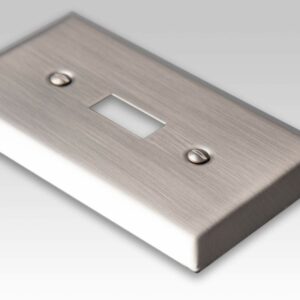 Amerelle Century Brushed Nickel 1 gang Stamped Steel Blank Wall Plate 163BBN - Image 2