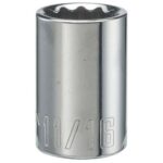 Craftsman 11/16 in. X 1/2 in. drive SAE 12 Point Shallow Socket