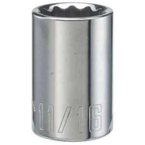 Craftsman 11/16 in. X 1/2 in. drive SAE 12 Point Shallow Socket
