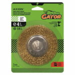 Gator 4 in. Coarse Crimped Wire Wheel Brush Brass Coated Steel 4500 rpm