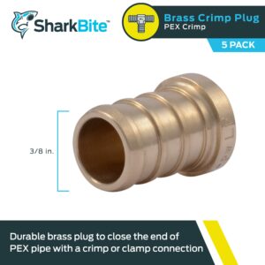 SharkBite 1/2 in. Barb X 1/2 in. D Barb Brass Plug 5-Pack - Image 2