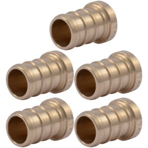 SharkBite 1/2 in. Barb X 1/2 in. D Barb Brass Plug 5-Pack