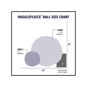 HuggleHounds Beige Fleece Ball Dog Toy Large - Image 2