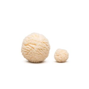HuggleHounds Beige Fleece Ball Dog Toy Small - Image 3