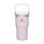 Stanley The IceFlow 20 oz Rose Quartz BPA Free Double-wall Vacuum Insulated Straw Tumbler