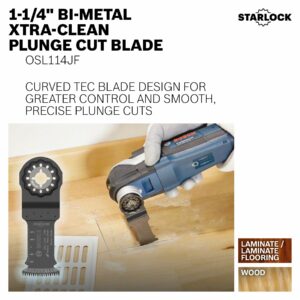 Bosch Starlock 1-1/4 in. X 4 in. L Bi-Metal Plunge Blade 3 pk OSL114JF-3 - Image 2