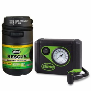Slime Flat Tire Puncture Repair Emergency Kit Includes Sealant and Tire Inflator Pump 50138