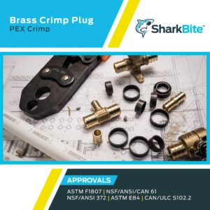SharkBite 1/2 in. Barb X 1/2 in. D Barb Brass Plug 5-Pack - Image 5