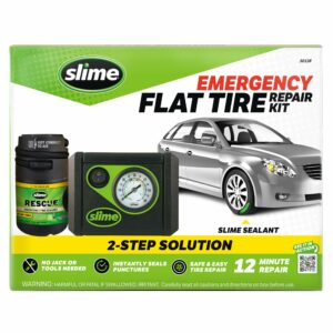 Slime Flat Tire Puncture Repair Emergency Kit Includes Sealant and Tire Inflator Pump 50138 - Image 2