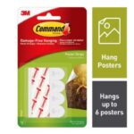 3M Command White Poster Strips 1 lb 12 17024ES
