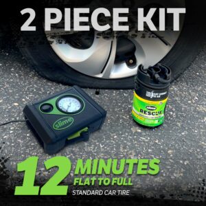 Slime Flat Tire Puncture Repair Emergency Kit Includes Sealant and Tire Inflator Pump 50138 - Image 3