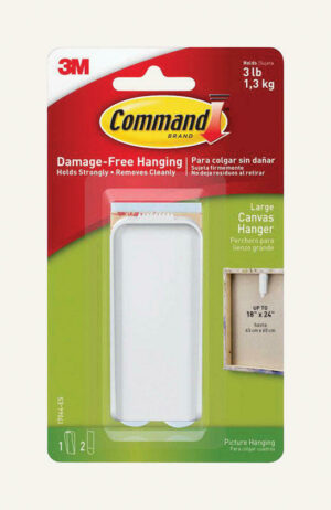 3M Command Plastic Coated White Canvas Picture Hanger