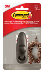 3M Command 3-1/4 in. L Oil Rubbed Bronze Metal Medium Forever Classic Coat/Hat Hook