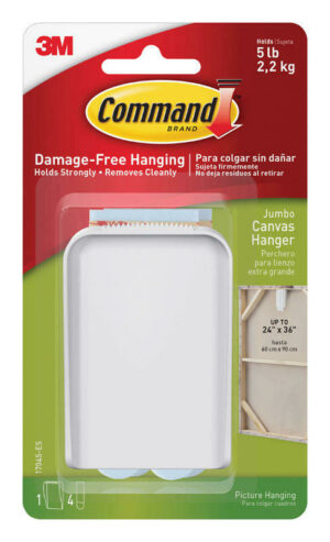 3M Command Plastic Coated White Canvas Picture Hanger