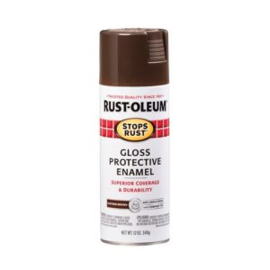 Rust-Oleum Stops Rust Gloss Leather Brown Spray Paint