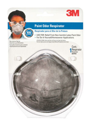 3M P95 Paint Odor Cup Disposable Respirator Gray