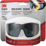 3M Anti-Fog Polarized Modern/Sleek Impact-Resistant Safety Glasses Black Lens Black Frame
