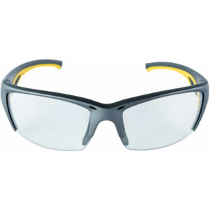 3M Anti-Fog Modern/Sleek Impact-Resistant Safety Glasses Clear Lens Gray/Yellow Frame - Image 2