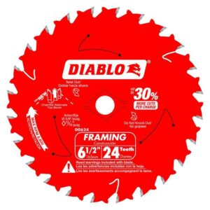 Diablo Tracking Point 6-1/2 in. D X 5/8 in. TiCo Hi-Density Carbide Framing Saw Blade