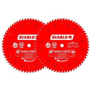 Diablo 10 in. D X 5/8 in. TiCo Hi-Density Carbide Circular Saw Blade Set