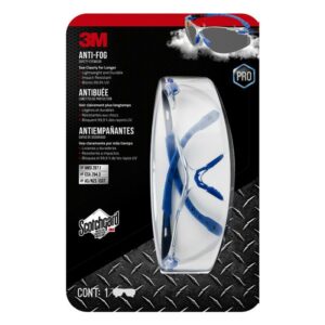 3M Scotchgard Anti-Fog Safety Glasses Clear Lens Black/Blue Frame