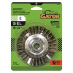 Gator 4 in. Fine Knotted/Twisted Wire Wheel Brass Coated Steel