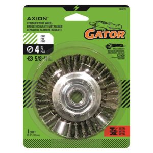Gator 4 in. Fine Knotted/Twisted Wire Wheel Brass Coated Steel