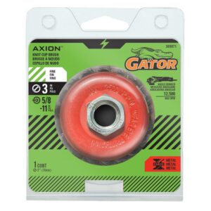 Gator 3 in. Coarse Knotted Wire Cup Brush Brass Coated Steel