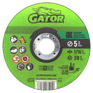 Gator 5 in. D X 7/8 in. Aluminum Oxide/Silicon Carbide Masonry Cut-Off Blade