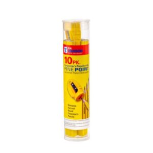 C.H. Hanson 2 in. L Carpenter Pencil and Sharpener Yellow